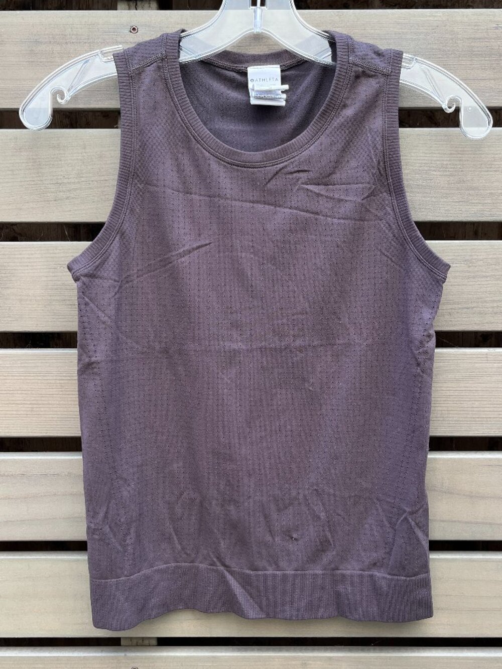 Athleta In Motion Seamless Tank Top, Dark Brown, Size XXS 2XS EUC